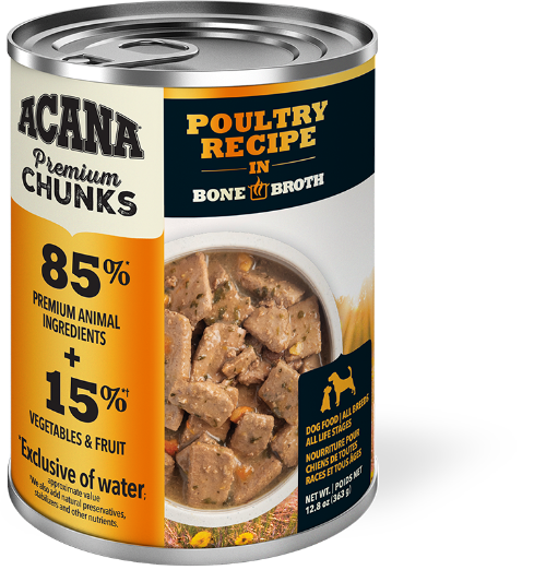Acana Lata húmedo premium Chunks Poultry 363grs - CANOPET
