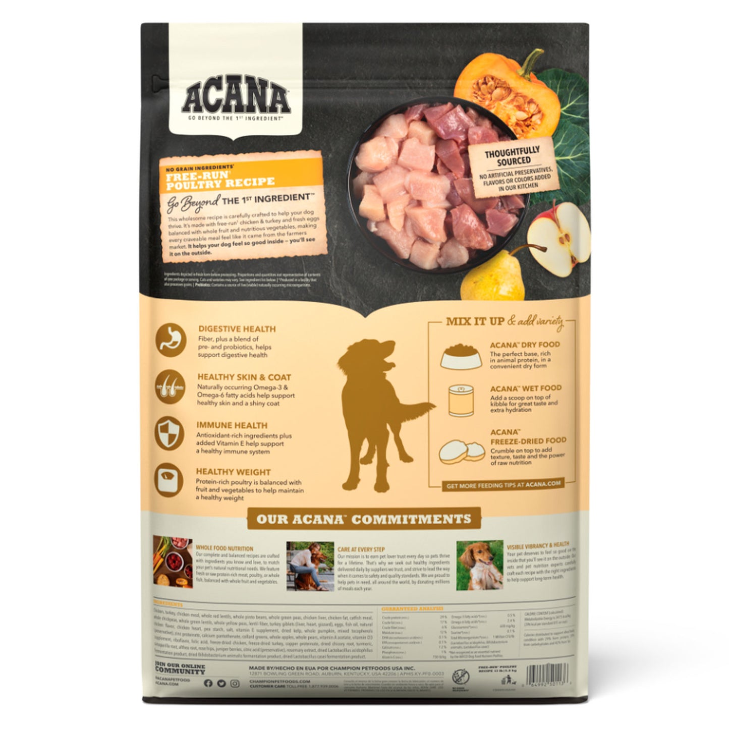 Alimento para perro Acana Freerun ingredientes