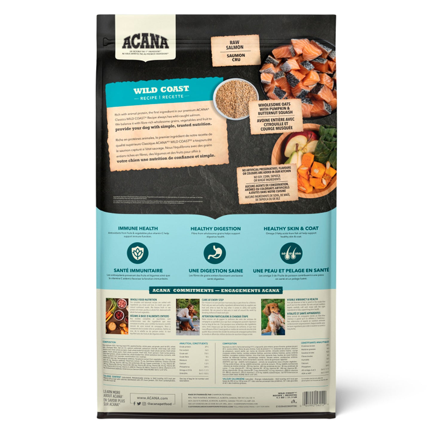 Alimento para perro Acana Wildcoast ingredientes