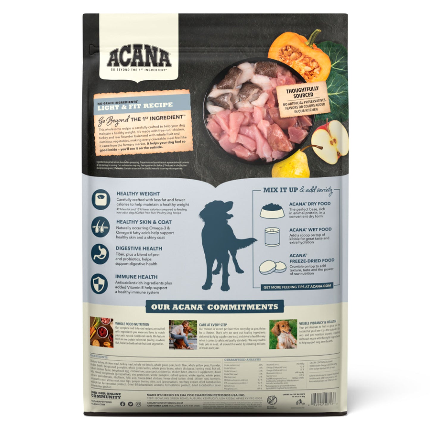 Alimento perro Acana Duck & Pear Trasera