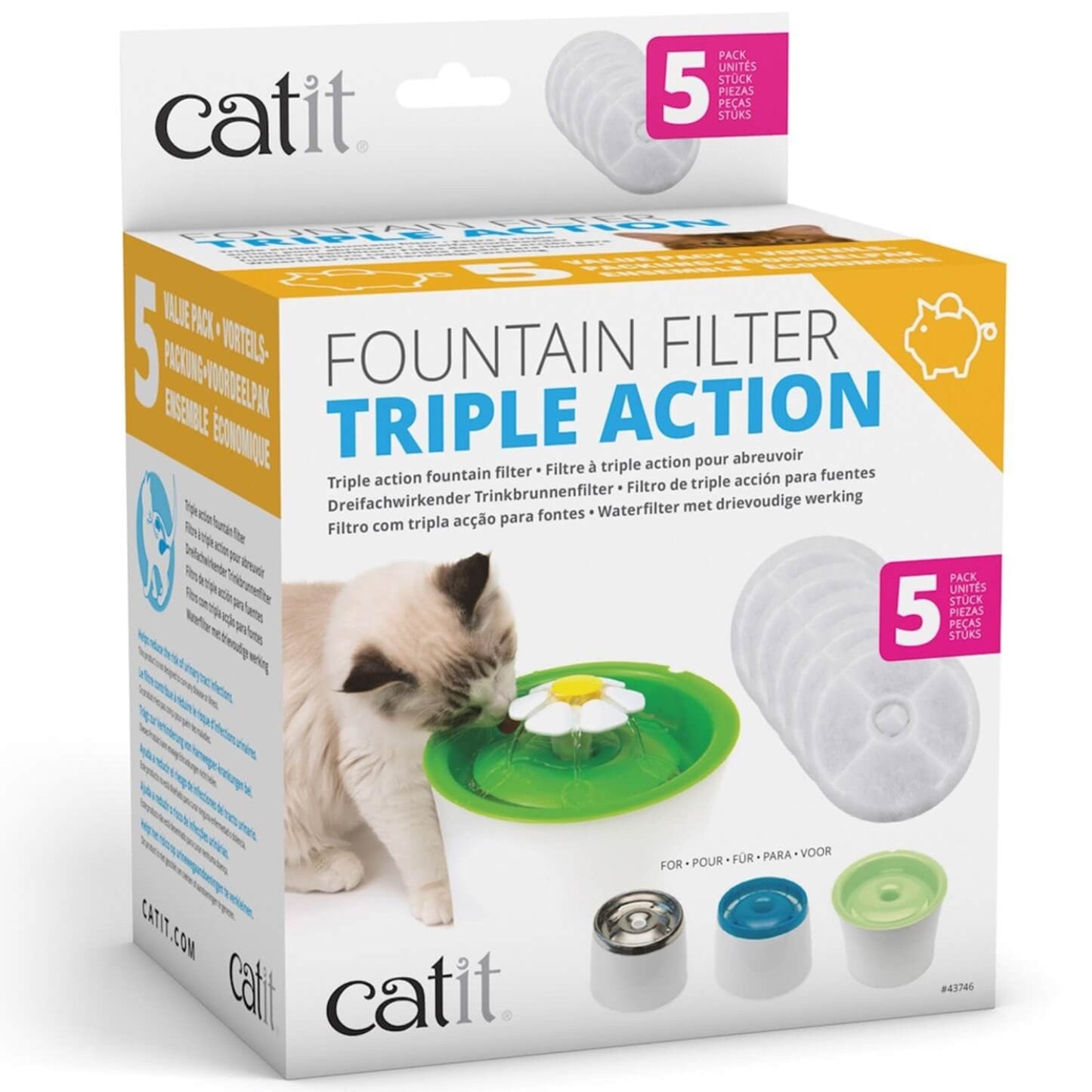 CATIT Filtro Fuente triple acción - CANOPET