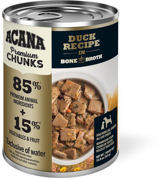 Acana Lata húmedo premium Chunks Duck 363grs - CANOPET
