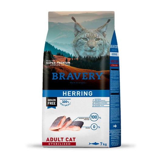 Bravery gato adulto esterilizado sabor herring