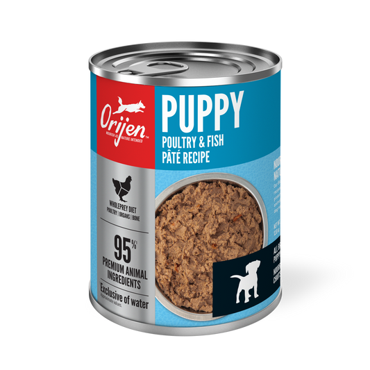 Orijen lata  húmedo premium Paté Puppy Poultry & Fish